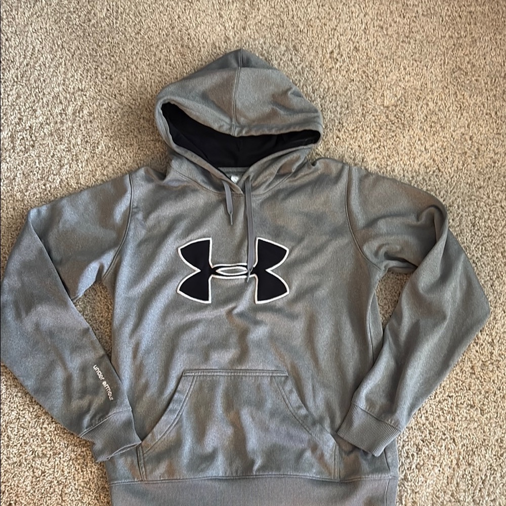Under Armour Gray Hoodie with Black Logo